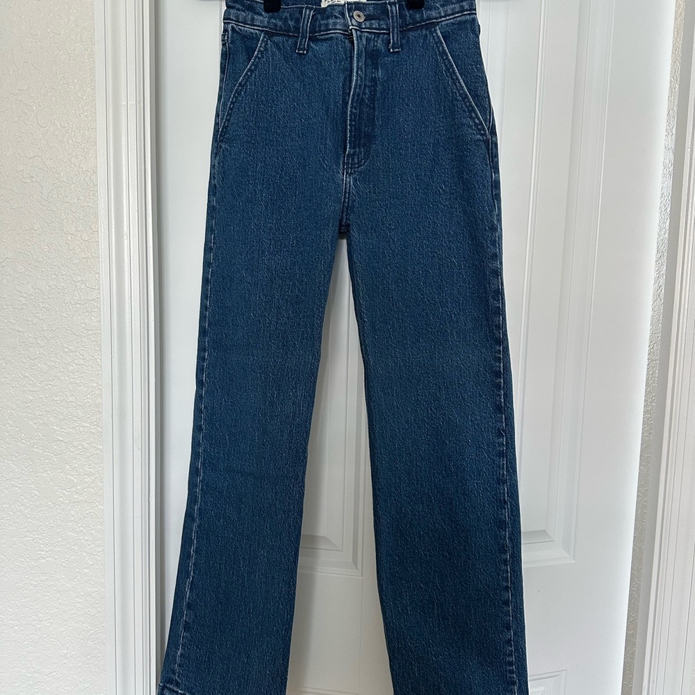 Abercrombie & Fitch Men's Straight Jeans in Deep Blue